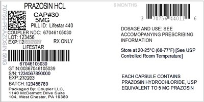 Label (70756 440 11 Prazosin 5mg 67046 1050 30)